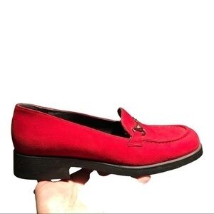 Walking Company Cherry Red loafers size 39